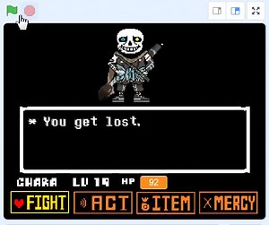 用SCRATCH还原INK!SANS（进度5%，完成第一回合）