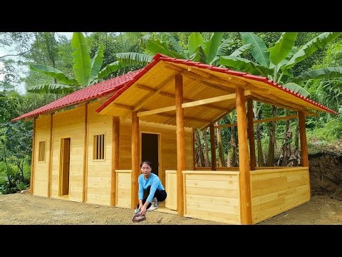 Steel Will in the Mountains and Forests: The Journey of Building a Wooden House Without a man Help