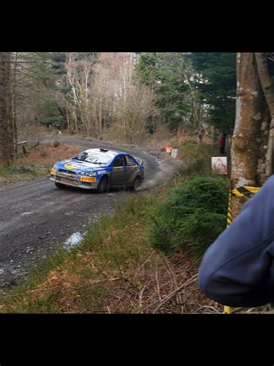 Using all the road and a bit more- George Lepley in the Evo X back in 2020! #rally #rallye #rallying #motorsport #mitsubishi