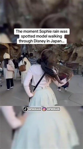 Sophie Rain spotted model walking through Disney in Japan #sophierain #japan #bophouse #model