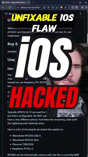 Your iPhone has a backdoor Apple can never patch. Researchers at Paradigm Shift just broke the boot chain on the A12 and A13 - the chips inside the iPhone XS, XR, and the entire iPhone 11 lineup. It's called usbliter8. You can plug in the right cable and force DFU mode, then get code execution inside SecureROM - the first thing your phone trusts, before iOS even loads. It can't touch the Secure Enclave directly. Yet. But it doesn't need a software update to exist - it's burned into the silicon. 