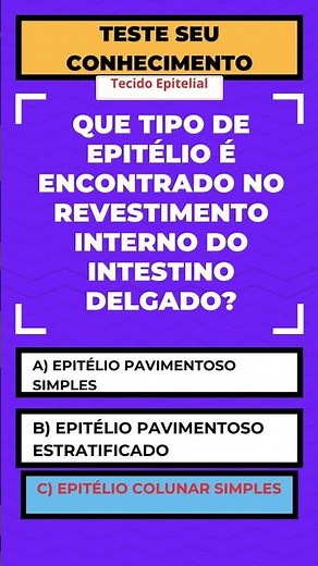 Quiz Tecido Epitelial 3