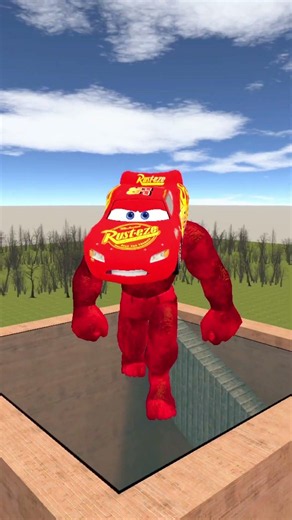 Evil McQueen Car Eater Scared Baby Lightning McQueen #shorts