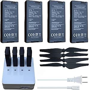 4X Tello Batteries & AC Charger & 4X Propeller for DJI Tello Drone RC Quadcopter