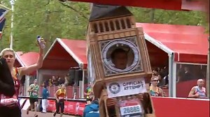 London marathon finish line fail for man dressed as Big Ben