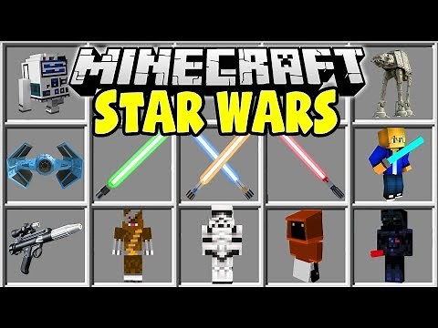 Minecraft STAR WARS MOD | LIGHTSABERS, BLASTERS, STARFIGHTERS, & MORE!!