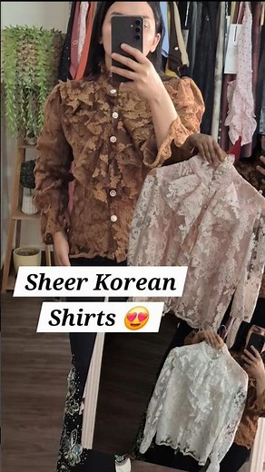 Korean Net Shirts 🇰🇷✨ | Stylish Imported Collection | Sheer Korean Shirts | Trendy Net Shirt Styles