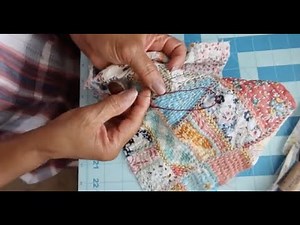 Slow Stitching Patchwork Sashiko Boro Short-cut to Fabric Scrap Piecing Embroidery*SOLD*
