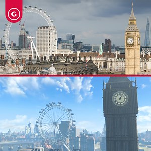 119K views · 2.1K reactions | Fallout: London is set 50 years before the events of Fallout 4, and is set to release in 2023! Here's how the intricate mod's post-apocalyptic London compares to the real thing...  | GameSpot | Facebook