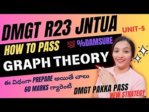 JNTUA DMGT R23 Graph Theory IMP || JNTUA How to Pass DMGT UNIT-5 Important Questions ||