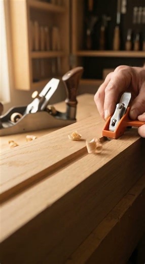 Tiny Router Plane Perfectly Levels Full-Size Wooden Groove