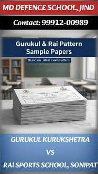 Gurukul Kurukshetra vs Rai Sports School | Admission, Study, Sports | Sample Paper Kyun Zaroori?