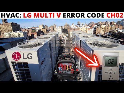 HVAC Service Call: LG Multi V Error Code CH02 (Inlet Pipe Temperature Sensor Of Indoor Unit) LG HVAC