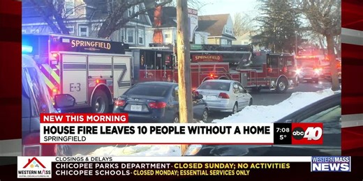 Fire displaces 10 residents in Springfield