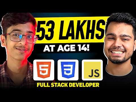 14 Year old Kid earns 50LPA+ as a Full stack Web developer! 😱 ! How he started Programming?