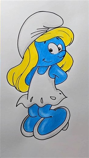 Como desenhar a Personagem Smurfete! #rodrigopilla #rabiscando
