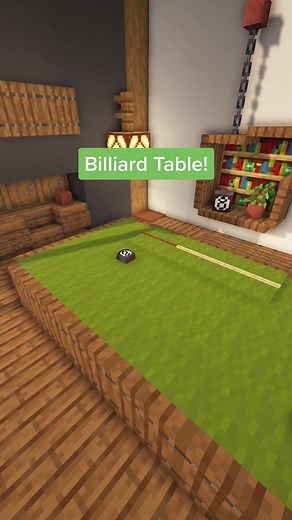 Minecraft Billiard Table! #minecraft #minecraftbuild #minecraftbuilds #minecrafttutorial #minecraftideas