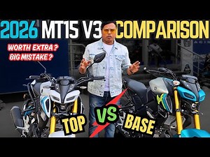 2026 Yamaha MT 15 Comparison - TOP VS BASE | On Road Price, Mileage, Colours, differences explained!