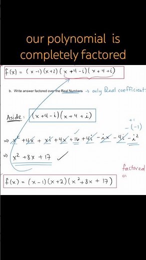 Given Zeros Find Polynomial Equation