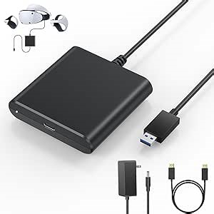 PC Adapter & Accessories Kit for PSVR2, Power Adapter & DP Cable for PSVR2 PC Gaming, Compatible with PlayStation VR2 Headset, Expand The Game Library for PS VR2 on Steam