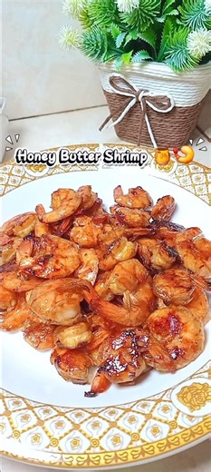 Resep Udang Bakar Madu Simpel & Enak 🍤🍯 #short