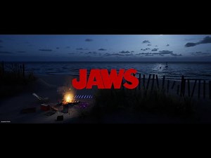Jaws (1975) – Amity Island Beach at Night | Opening Scene | Horror Ambience