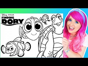 Coloring Finding Dory, Marlin & Crush GIANT Coloring Pages | Crayola Crayons