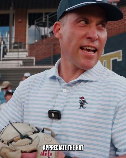 GT MBB - head coach Scott Cross delivers ceremonial first pitch at GT baseball vs. Auburn - 3/31/26