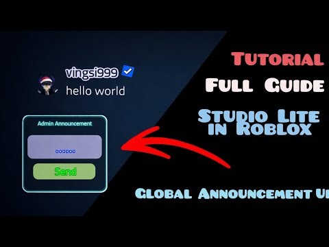 Announcement UI Full guide customize in Roblox studio lite