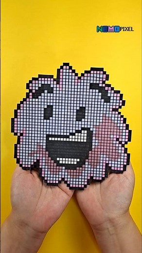 🌬️ Bouncy Cute! Puffball from BFDI Reimagined in Pixel Art Style 🎨#pixelart #drawing #bfdi #fanart