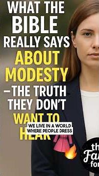 What the Bible Really Says About Modesty — The Truth They Don’t Want to Hear 👗🔥
