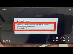 Fix Unable to connect Please check your internet connection and try again (Error code: -1) problem