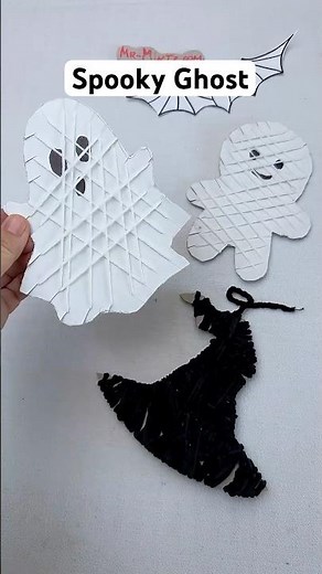 You’ll NEVER Guess What This Spooky Ghost is Made Of! 👻🧵 Easy DIY Halloween Craft for Kids!