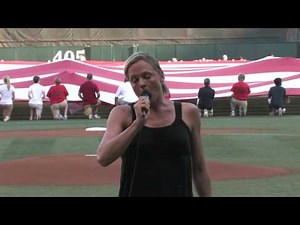 Storm Large singing the National Anthem