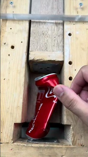 Can crushers for recycling diy#DIY#Can crushing#Wooden machine#cans #satisfying #cancrushing