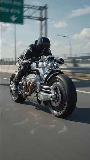 🔥 World's Most Insane V10 Motorcycle! 😱 Dodge Tomahawk Top Speed Test | AI Cinematic #Shorts#viral
