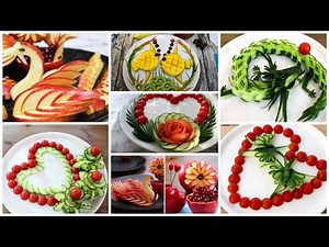 [1Hr] Salad decoration,Salad design | Fruit & Vegetable Carving & Cutting Garnish