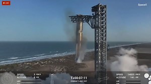 SpaceX Starship booster guides itself back to launch site