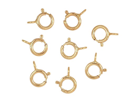 5 Mm 5 Pcs 14K Gold Filled Spring Ring Clasps (GF4002611) - Etsy