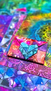 I am completely captivated by alcohol ink on mineral paper. Over the past few days, I’ve been experimenting with the vibrant, quick-drying colors on the paper's smooth yet slightly absorbent surface, and I’ve enjoyed every moment! One of my favorite features of mineral paper from @yasutomo_art is that it is foldable. I love creating gorgeous envelopes and book covers from the decorated mineral paper. 😍 #mineral paper #creativelifehappylife #alcoholink #mixedmedia #folded | Karen Elaine