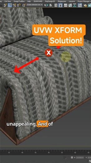 3d Model UV Ready? In 3ds Max edit textures with UVW XForm #3d #3dsmax #autodesk #mapping