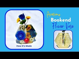 Create an Awesome HEXAGON Bookend Bud Vase with Artificial Flowers [#134 DIY Video Tutorial]