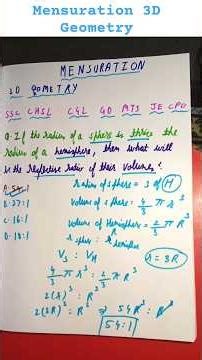 Mensuration 3D Geometry Problem Solve With Easy Trick #youtube #geometry #shorts #viral #trending