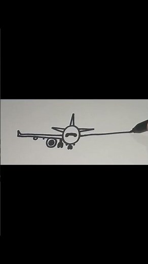Como desenhar um Avião de forma fácil! #shorts #viral #art #viralvideo #drawing #draw #arte