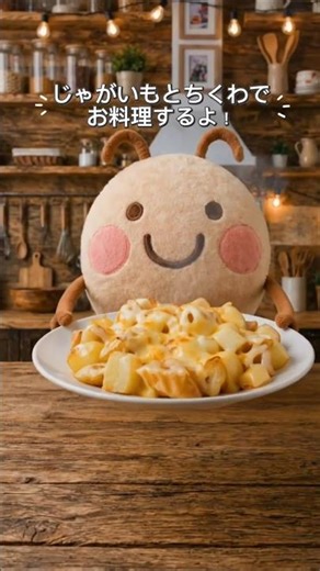 にこにこちゃんのじゃがいもちくわコンソメチーズ炒め