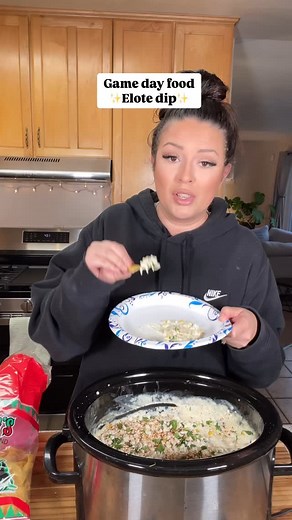 198K views · 5.2K reactions | Crockpot elote dip I’m going to be...