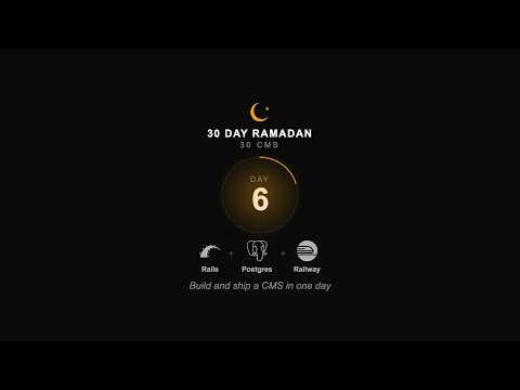 Day 06 - 30 Hari Ramadan, 30 CMS