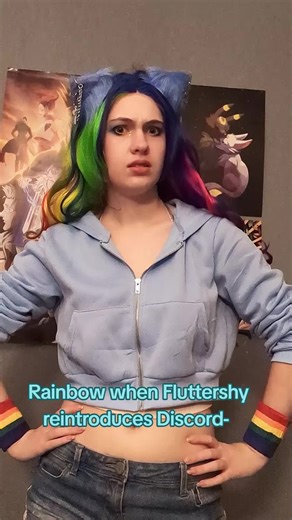 She hates that man and it's hilarious lol #mlp #mlpcosplay #rainbowdash #rainbowdashcosplay #cosplay