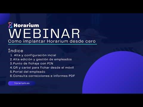 How to set up Horarium from scratch