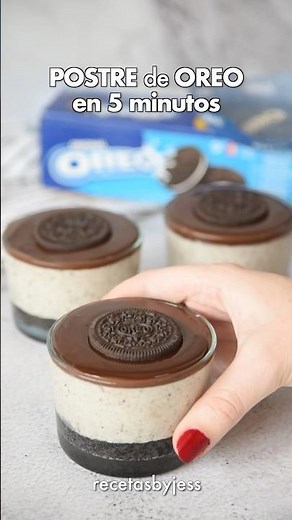 OREO DESSERT in CUPS in 5 minutes 💙 #easydesserts #recipe #inbakeddesserts #oreo
